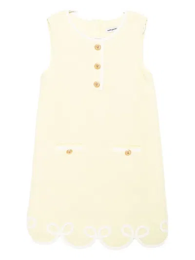 Self-portrait Kids' Tweed Pocket Skirt In Yellow