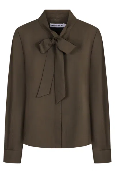 Self-portrait Twill Blouse