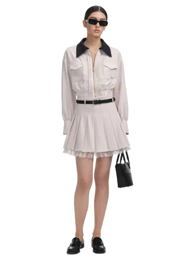 Self-portrait Twill Jacket Cream