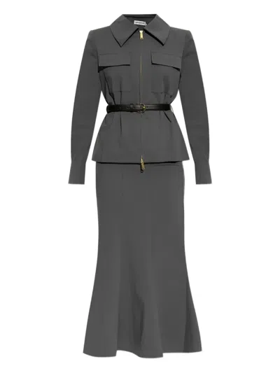 SELF-PORTRAIT TWILL MIDI DRESS