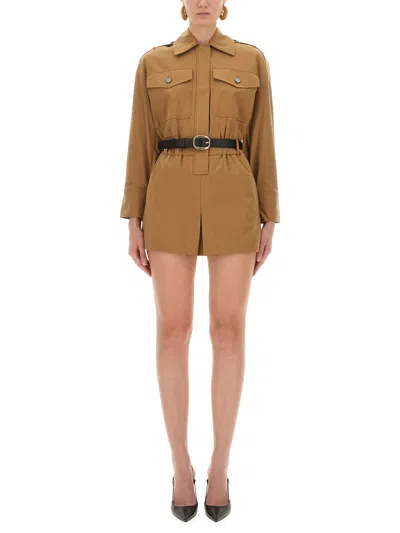 Self-portrait Twill Suit. In Beige
