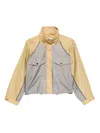 Self-portrait Two-tone Jacket In Yellow