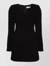 Self-portrait V-neck Cut-out Mini Dress With Long Sleeves