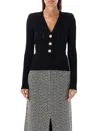 Self-portrait Pointelle Top In Black