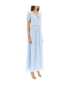 SELF-PORTRAIT V-NECK PLEATED DRESS