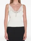 Self-portrait Self Portrait Women Lace Trim Knit Top In White