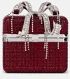 Self-portrait Vanity Embellished Crossbody Bag In Red