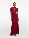 Self-portrait Velvet Bandeau Maxi Dress In Brown