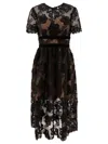 Self-portrait Self Portrait Midi Dress With Bow In Non Definito