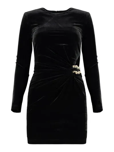 SELF-PORTRAIT SELF-PORTRAIT VELVET CHAIN EMBELLISHMENT MINI DRESS
