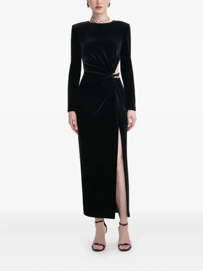 SELF-PORTRAIT VELVET MIDI DRESS