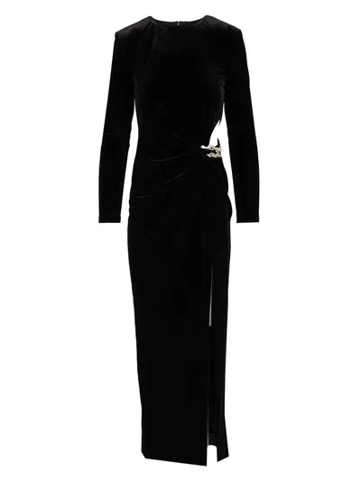Self-portrait Velvet Midi Dress Dresses Black