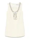 Self-portrait Women's Yellow Crepe Bow Mini Dress In White