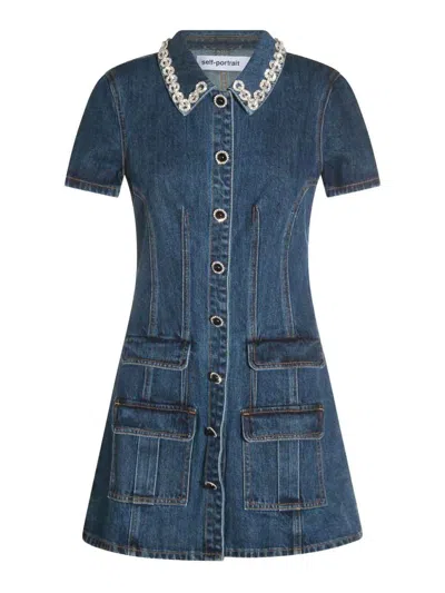 Self-portrait Dress In Blue