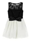 Self-portrait Self Portrait 'black And White Tulle Mini' Dress In White
