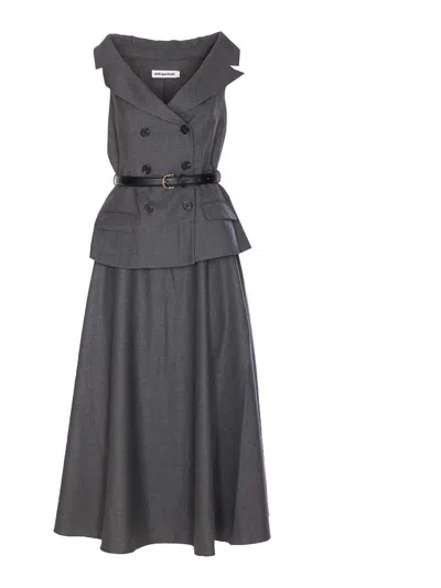 SELF-PORTRAIT VESTIDO LARGO - GRIS