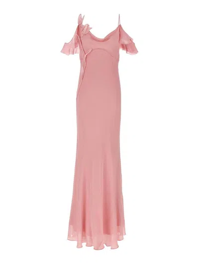 Self-portrait Self Portrait Long Dress In Pink
