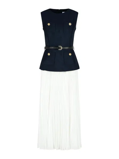 SELF-PORTRAIT VESTIDO MIDI - AZUL