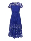 Self-portrait Rganza Lace Mini Dress In Blue