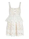 Self-portrait Self Portrait 'lace' Dress In White Polyamide Blend