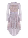 Self-portrait Dress Made Of Cotoon Blend In Purple
