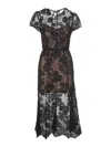 Self-portrait Lace Midi Dress In Black