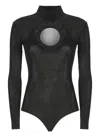 Self-portrait Lace Detail High Neck Body