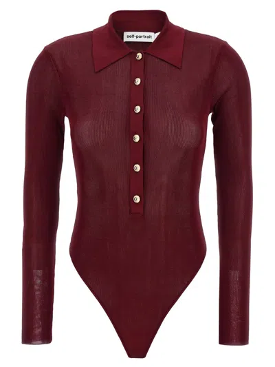SELF-PORTRAIT SELF-PORTRAIT VISCOSE KNIT BODYSUIT