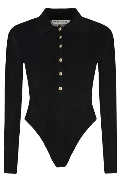 Self-portrait Viscose Knit Bodysuit