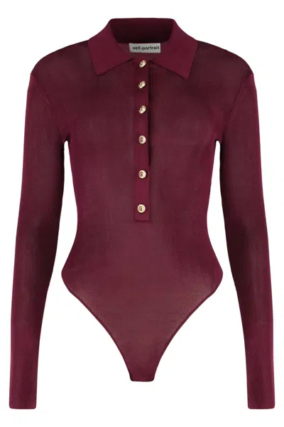 SELF-PORTRAIT SELF-PORTRAIT VISCOSE KNIT BODYSUIT