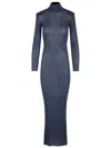 Self-portrait Ribbed Lurex Knit Turtleneck Maxi Dress