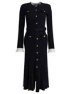 Self-portrait Viscose Knit Midi Dress In Black