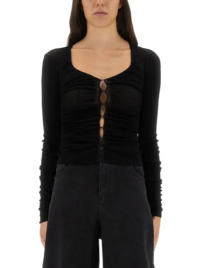 SELF-PORTRAIT VISCOSE KNIT TOP