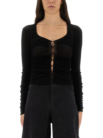 SELF-PORTRAIT VISCOSE KNIT TOP