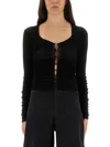 Self-portrait Viscose Knit Top In Black