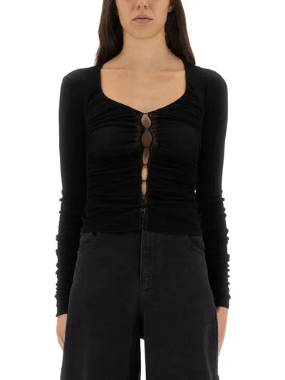 SELF-PORTRAIT VISCOSE KNIT TOP
