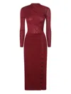 Self-portrait Midi Dress With Cut-out In Red