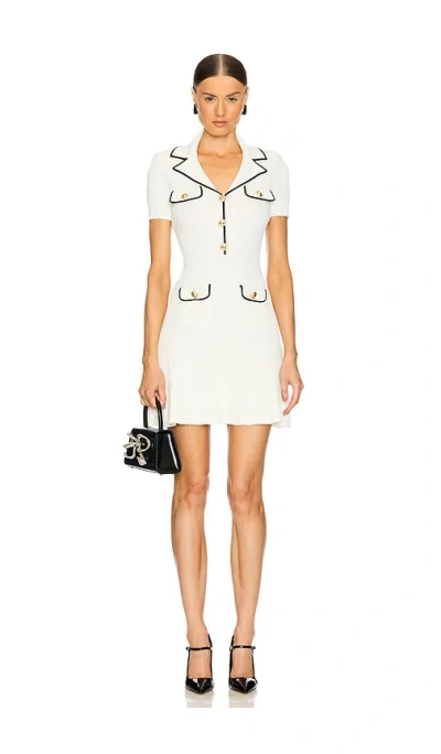 Self-portrait Kurzam-minikleid In White