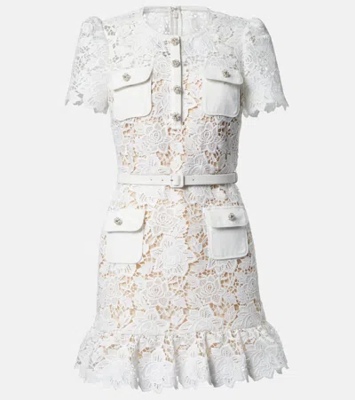 SELF-PORTRAIT FLORAL LACE MINIDRESS