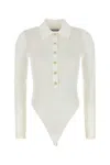 Self-portrait Self Portrait White Viscose Bodysuit In White
