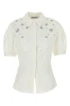 SELF-PORTRAIT WHITE COTTON EMBELLISHED TOP-6 ND SELF PORTRAIT FEMALE