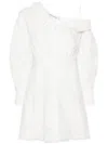 SELF-PORTRAIT SELF-PORTRAIT WHITE COTTON LACE HEM MINI DRESS CLOTHING