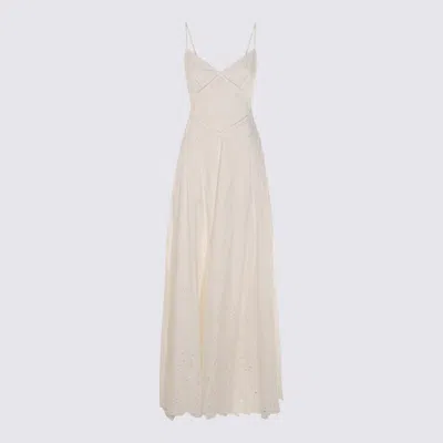 SELF-PORTRAIT WHITE COTTON MAXI DRESS