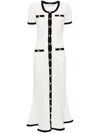 SELF-PORTRAIT SELF-PORTRAIT WHITE CROCHET MIDI DRESS CLOTHING