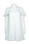 Self-portrait White Dress With Lace And Ruffle In White