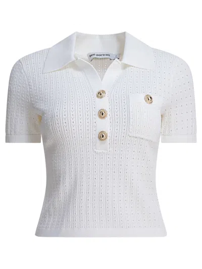Self-portrait White Elastane Top