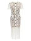 Self-portrait Lace Button Midi Dresses