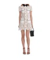 Self-portrait Delicate Lace Dress With Structured Pockets In White