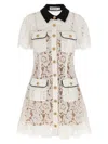 Self-portrait Delicate Lace Dress With Structured Pockets In White
