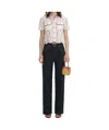 Self-portrait Floral Lace Cropped Top